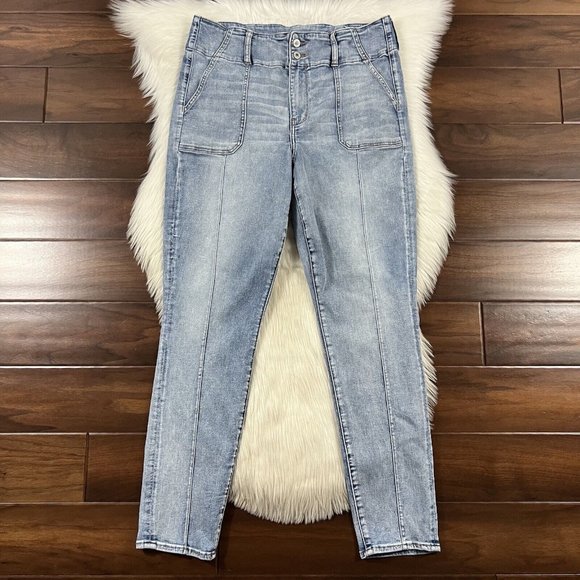 American Eagle Outfitters Denim - American Eagle Size 18 Long Super Hi Rise Jegging Skinny Denim Jeans